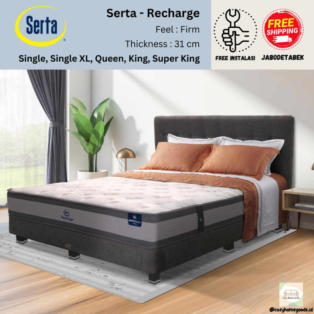 Springbed - Kasur Tidur - Serta - Recharge - Matras Kasur - Kasur Firm - Serta