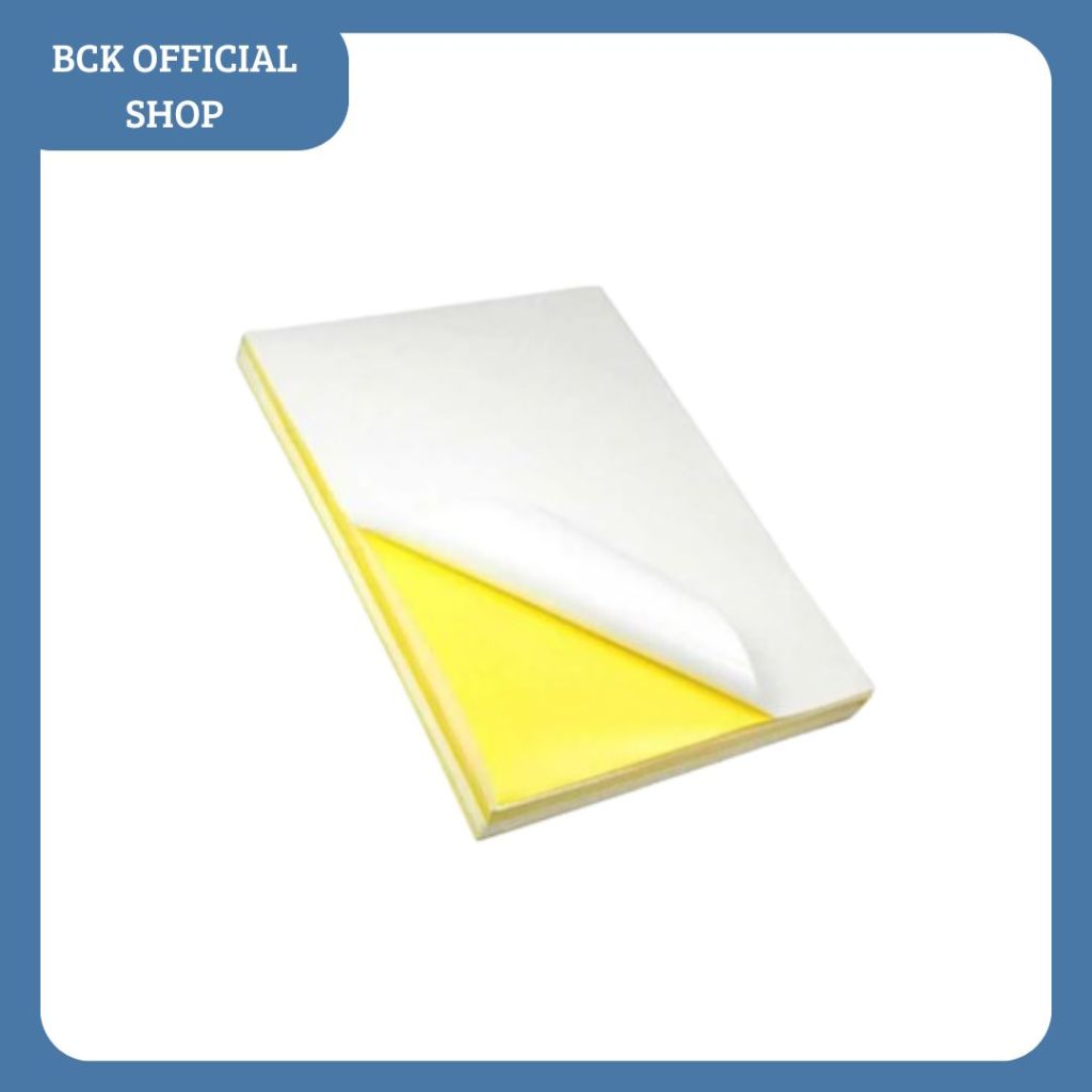 

Kertas Sticker Doff Matte F4 / Kertas Stiker HVS F4 Isi 50 Lembar (Pack)