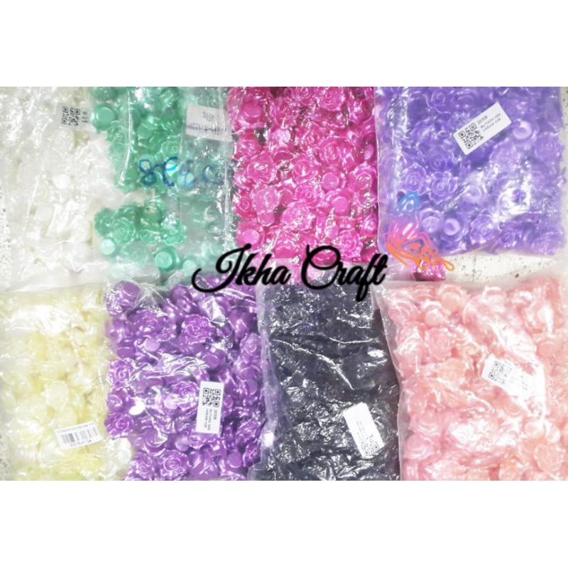 (250 Gram)Resin Bunga Mawar Kilap - Parel Bunga Mawar Kilap