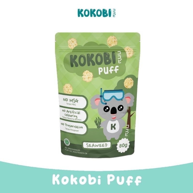 KOKOBI PUFF SEAWEED - CEMILAN ANAK NON MSG - SNACK SEHAT ANAK - KOKOBI MEDAN