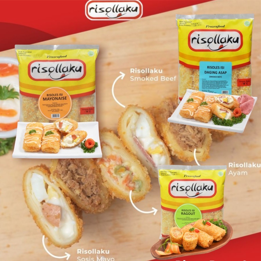 

Risollaku Risol Frozen Aneka Rasa Isi 10 / Risolaku / Risoles