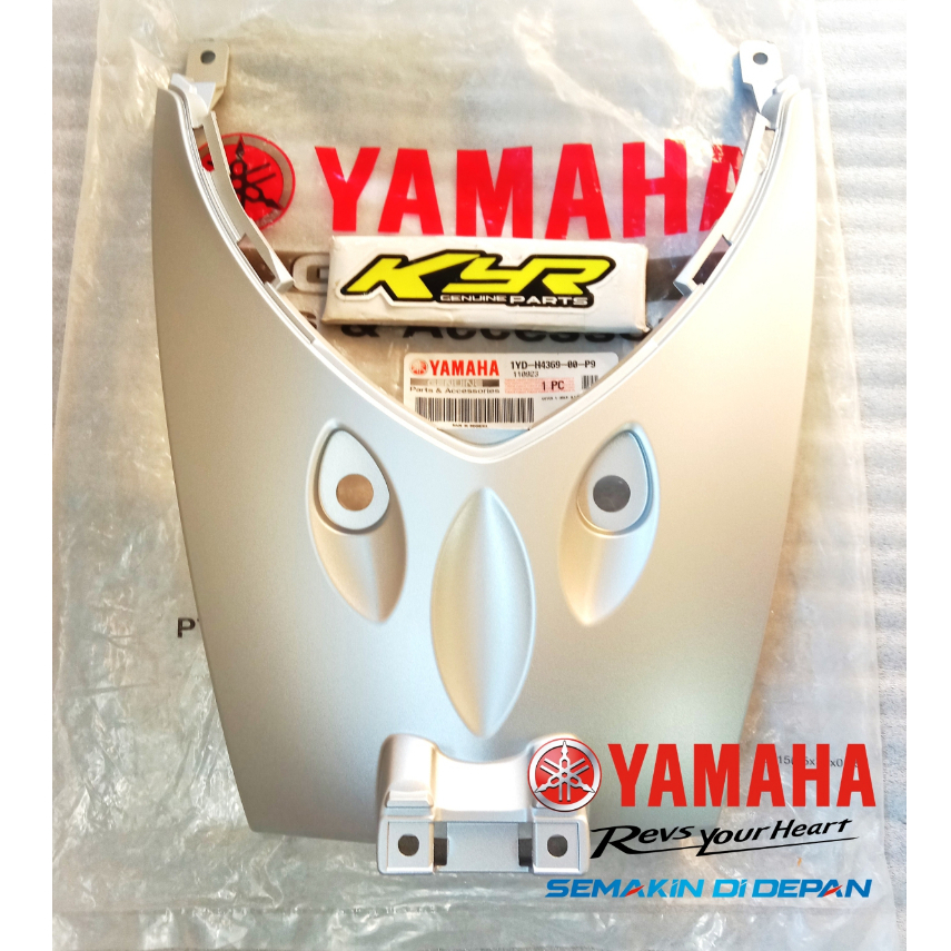 COVER BAWAH LAMPU COVER DASI TAMENG DEPAN KAP DEPAN HIDUNG FINO FI 115 FINO 125 SILVER ASLI ORIGINAL