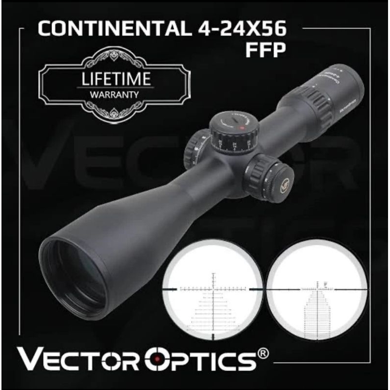 Teleskop Vector Optics Continental 4-24x56 FFP OD34mm - tipe tertinggi vector optics