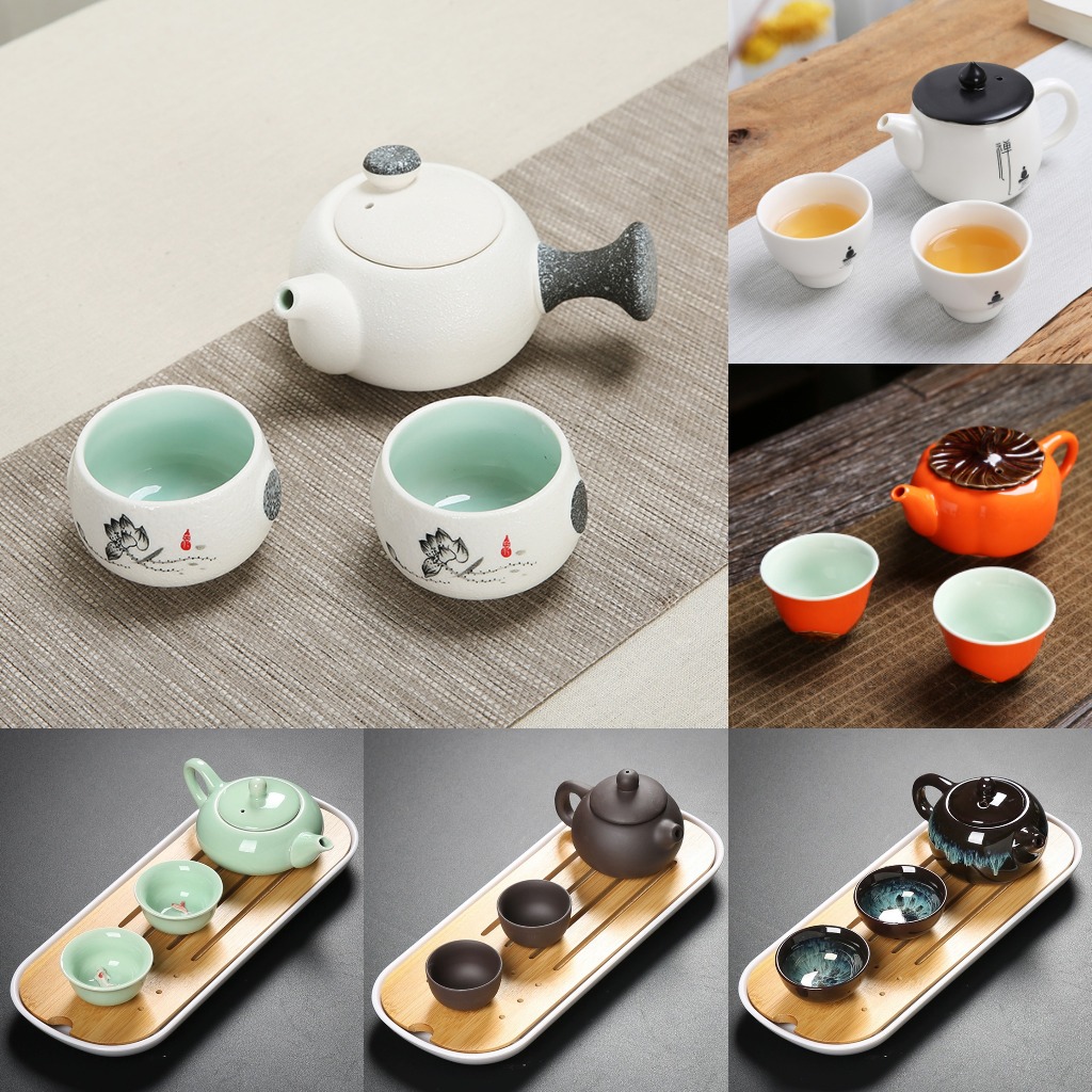Chinese Tea Set / Ceramic Tea Pot Cup Set 3 Pcs / Cangkir Teh Teko Keramik Souvenir Hampers Wedding