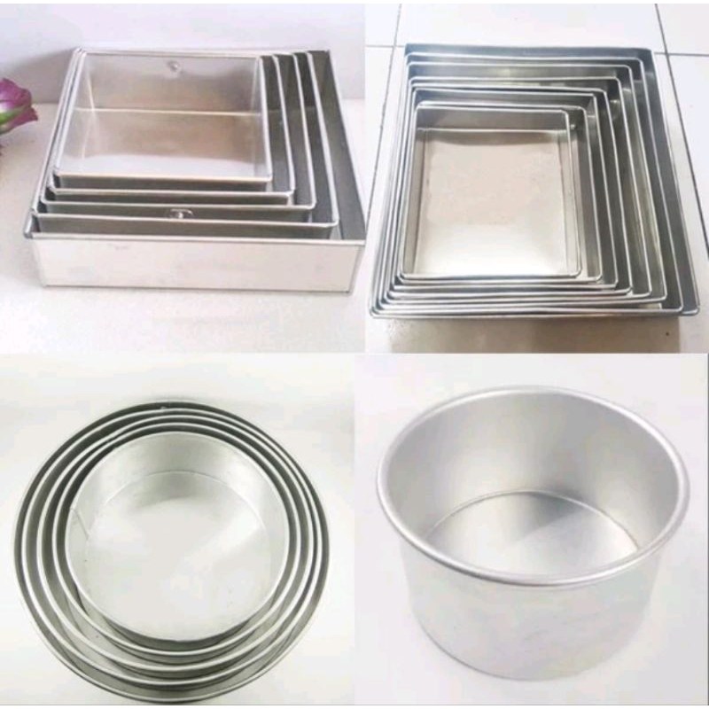 Loyang bolu kotak / loyang bolu bulat / loyang / loyang kue / loyang murah / loyang ukuran 18,20,22 