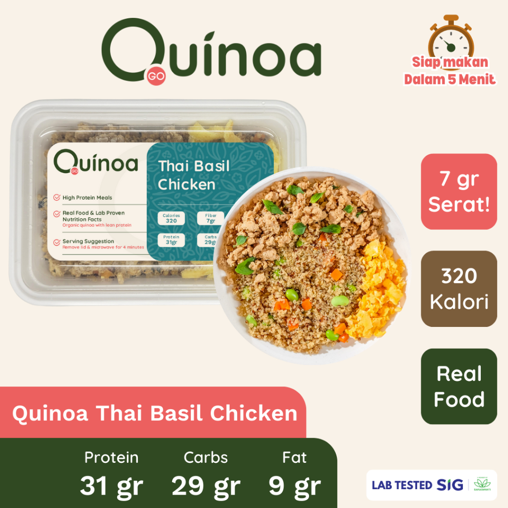 

Fit Meals Quinoa Thai Basil Chicken High Protein Low Calorie Superfood Healthy Diet