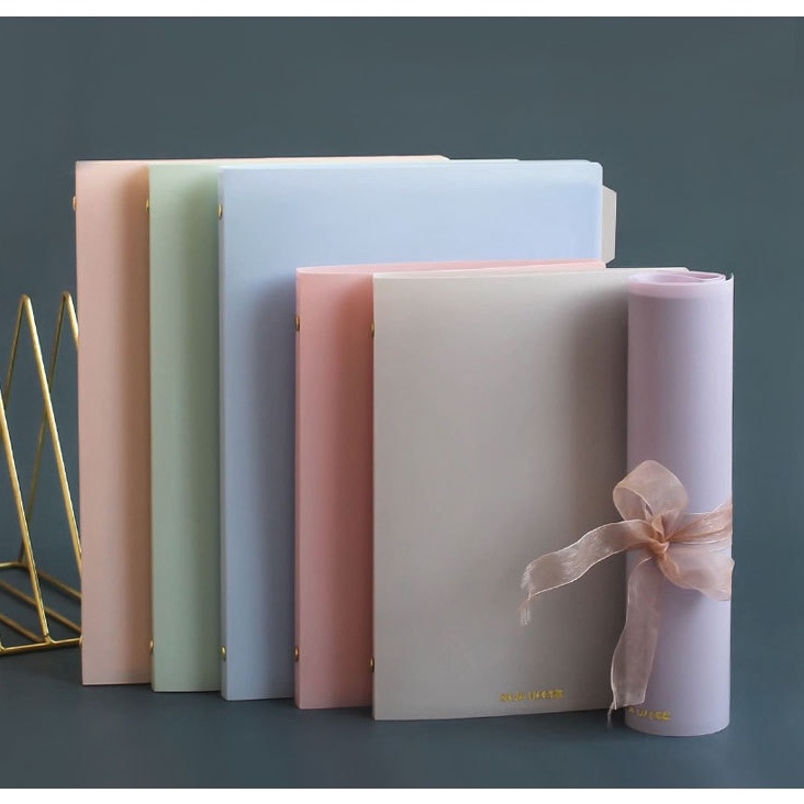 

SPESIAL BULAN INI MoLandi Pastel Binder Thin Soft Ruled Soft Binder Tipis Pastel A5 B5 Morandi Binder Pastel