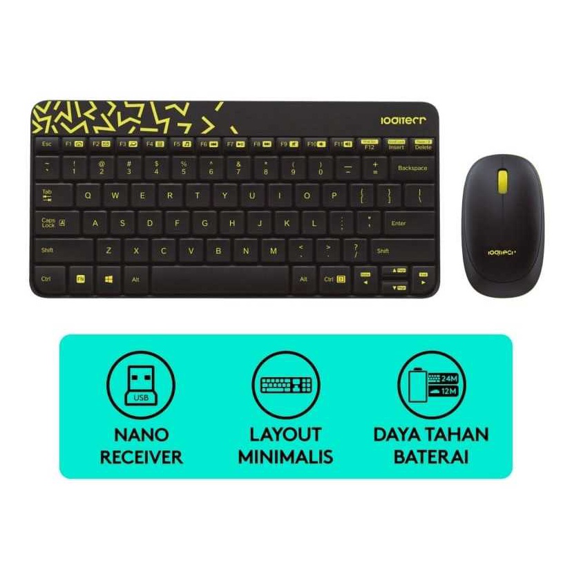 Premium Paket Wireless Combo Keyboard  Mouse Mk24  M212 Mini keyboard