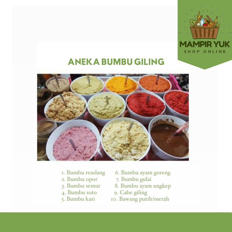 

Bumbu giling, berbagai varian | mampiryuk