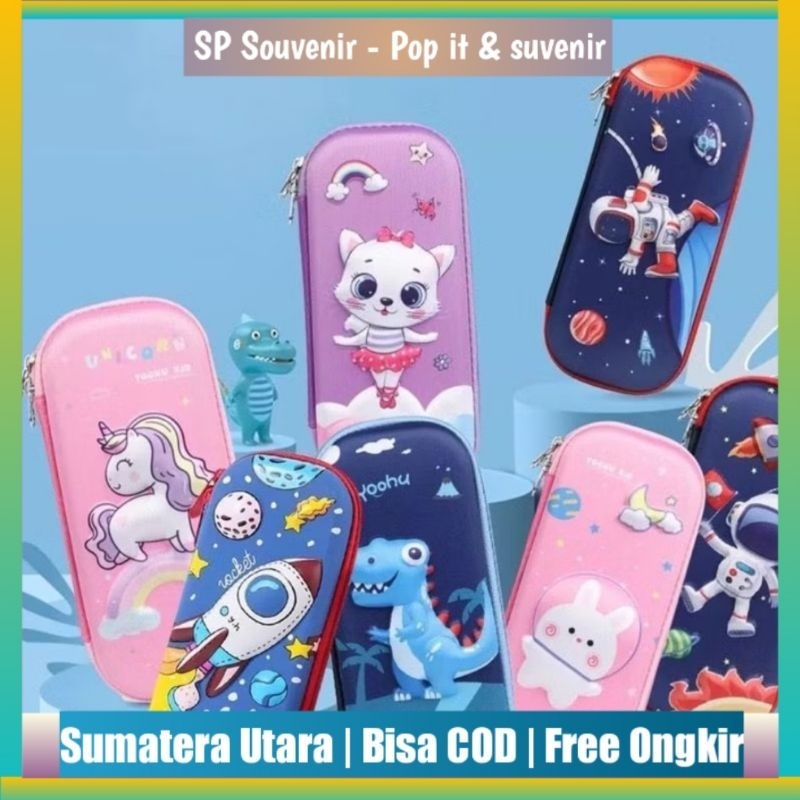 

Kotak Pensil 3D Karakter Timbul Penyimpanan Alat Tulis Anak