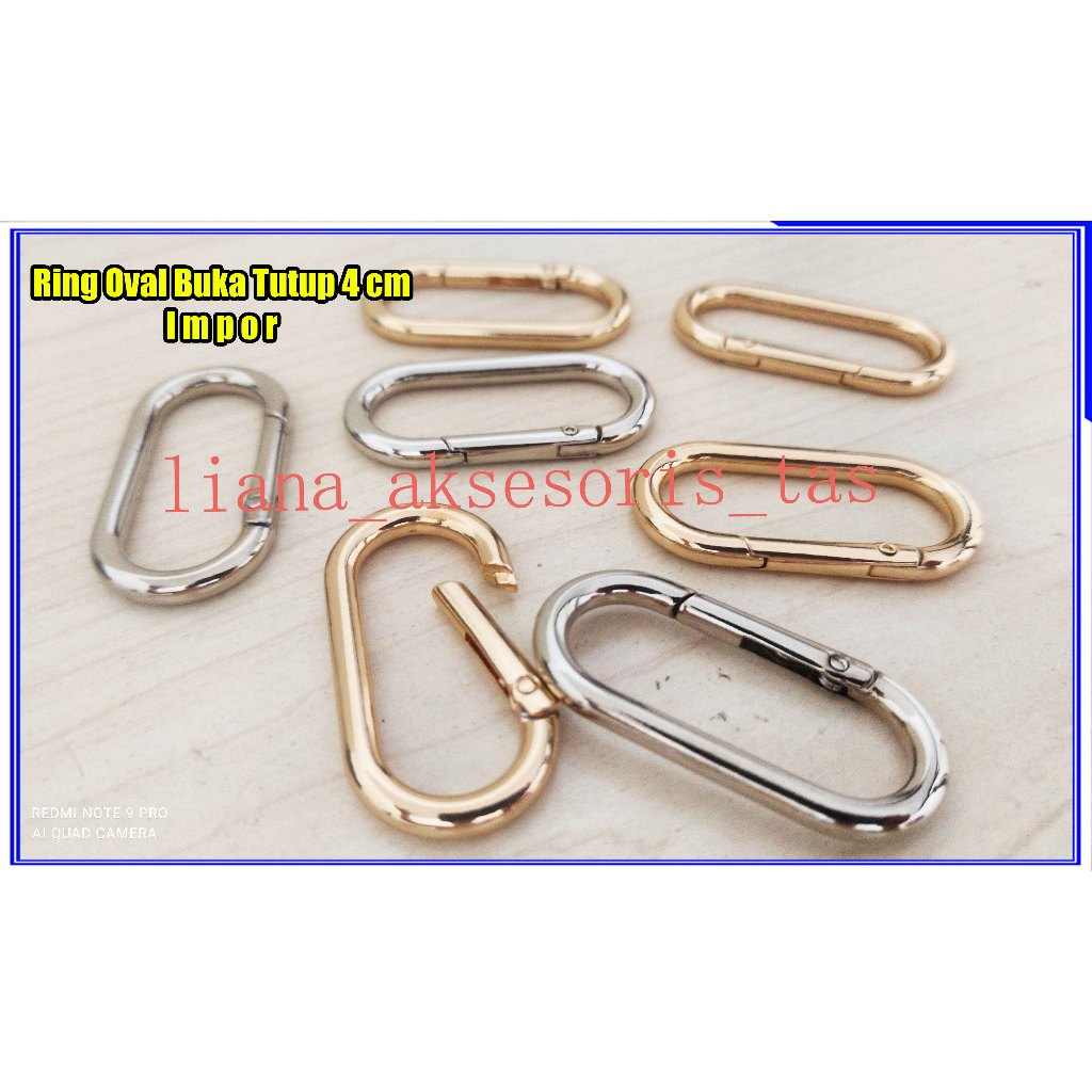 -RING OVAL BUKA TUTUP #640 diameter lubang 40mm - GANTUNGAN TALI TAS IMPOR - RING O BUKA TUTUP - RIN