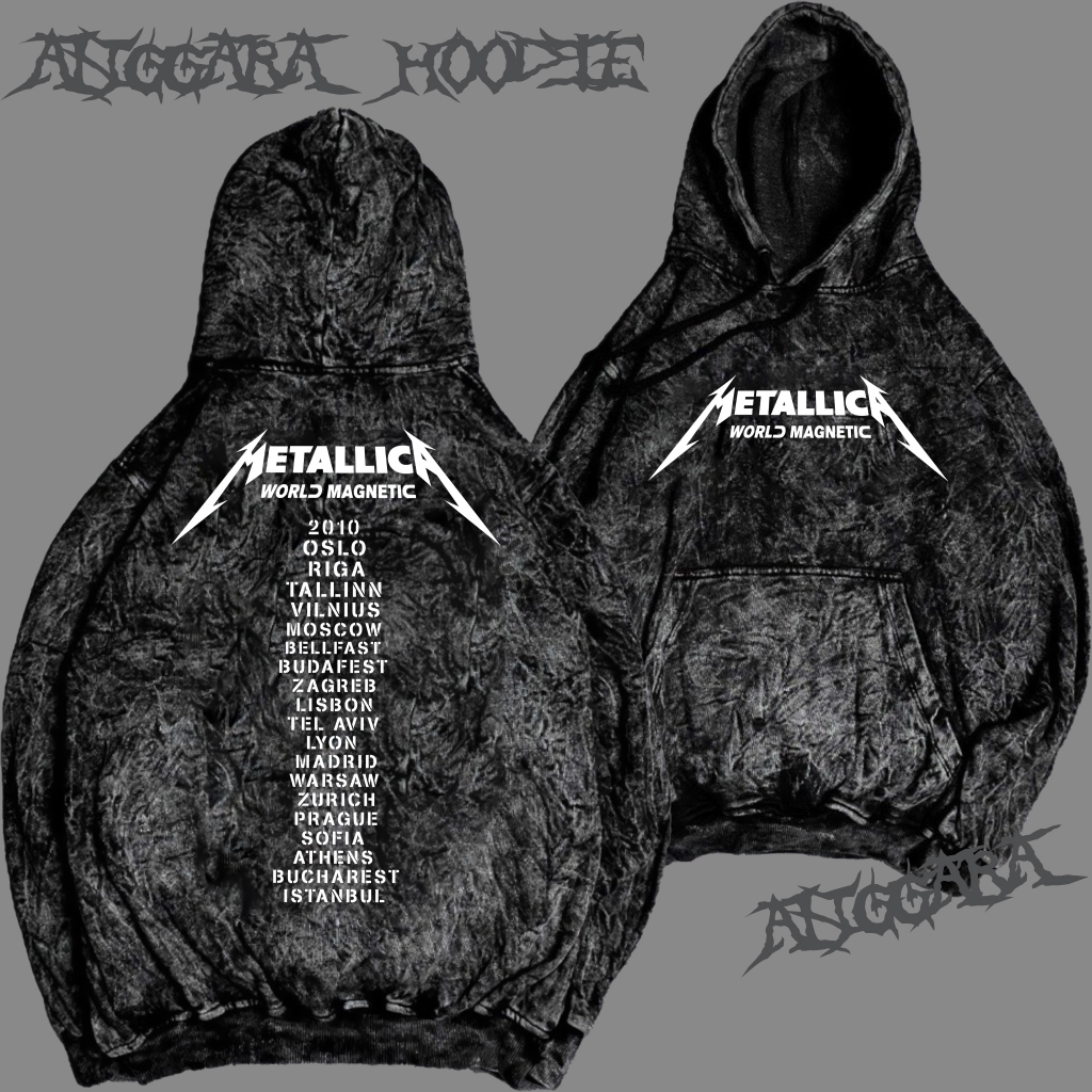 SWEATER HOODIE WASHED METALLICA / HOODIE WASHING METALLICA