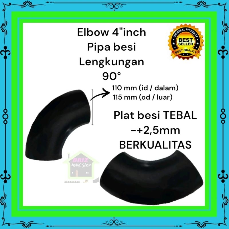 elbow pipa besi 4" berkualitas ELBOW 4 INCH PIPA BESI sambungan elbow pipa besi 4 inch