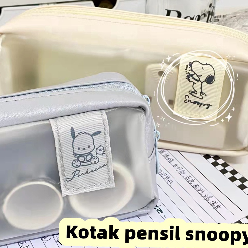 

Mega Max Muji Snoopy Cute Large Capacity Pencil Casepensil pouchmake up tasKotak Pensil