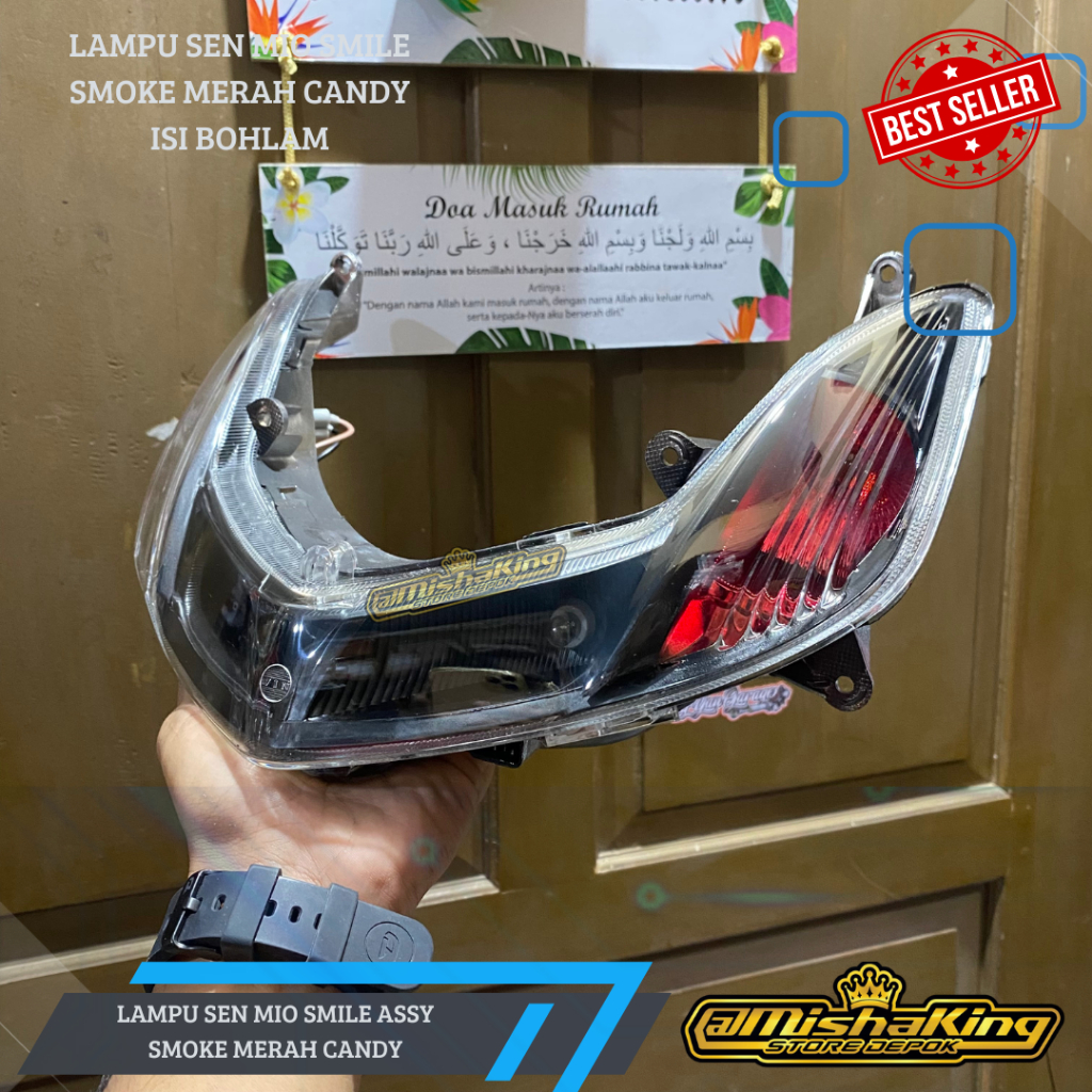 LAMPU SEN MIO SMILE MODIF SMOKE MERAH CANDY