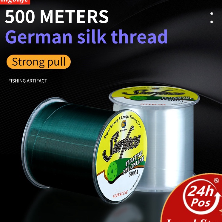Stock Pilihan  Bingolife Jerman Senar Pancing Nilon 5m Kuat Anti Keriting Senar Pancing Laut