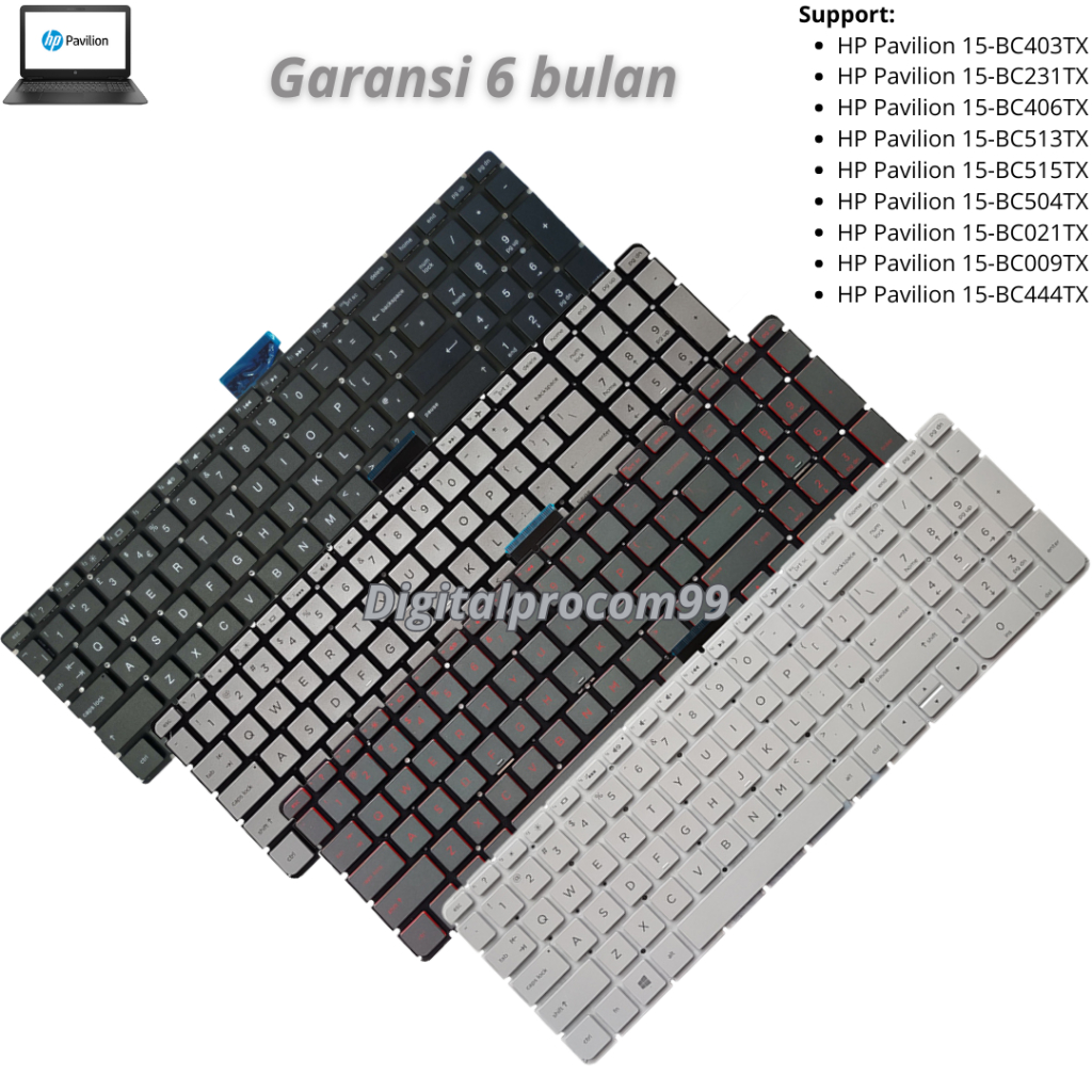 Keyboard HP Pavilion 15-BC403TX BC231TX BC406TX BC513TX BC515TX BC504TX BC021TX BC009TX BC444TX new
