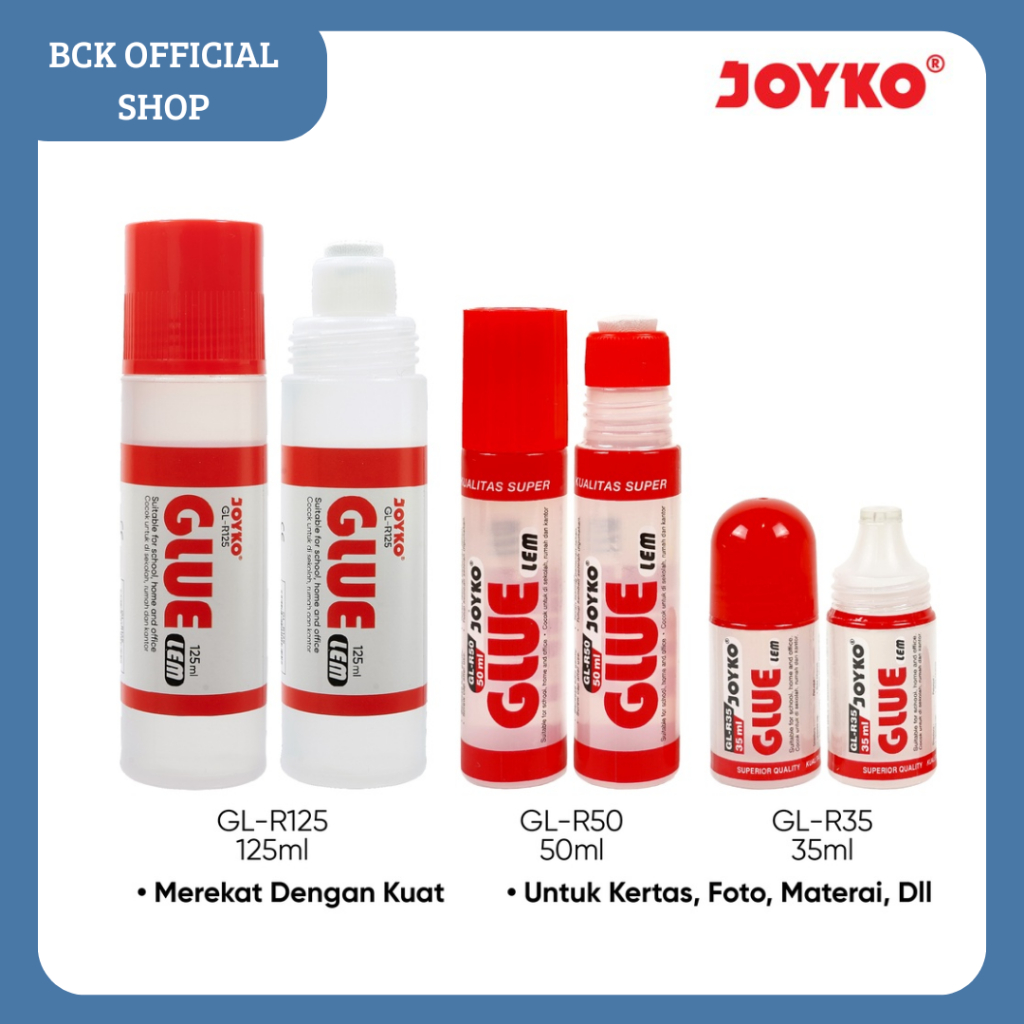 

Liquid Glue Lem Kertas Cair Joyko GL-R35 Joyko (PCS)