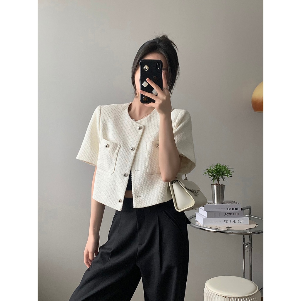 YOON.ID - Eline Korea Blazer/Tweed Blazer/Crop Blazer/Premium Korea Blazer