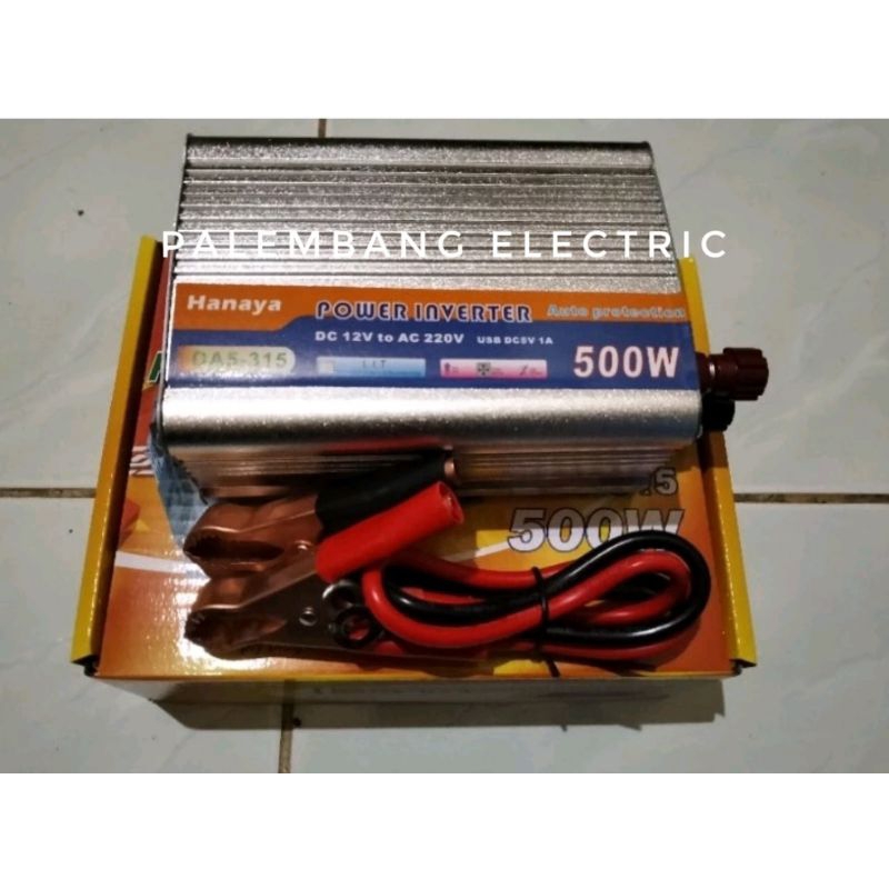 Power inverter 500 w DC to AC (pengubah arus listrik DC ke AC)