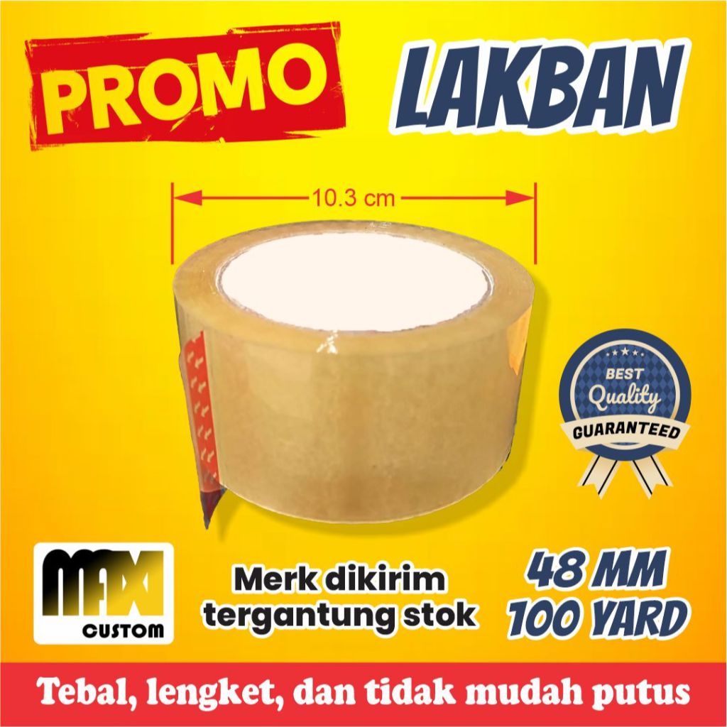 

LAKBAN BENING 100 yard 48mm / Lakban Murah (Harga Satuan)