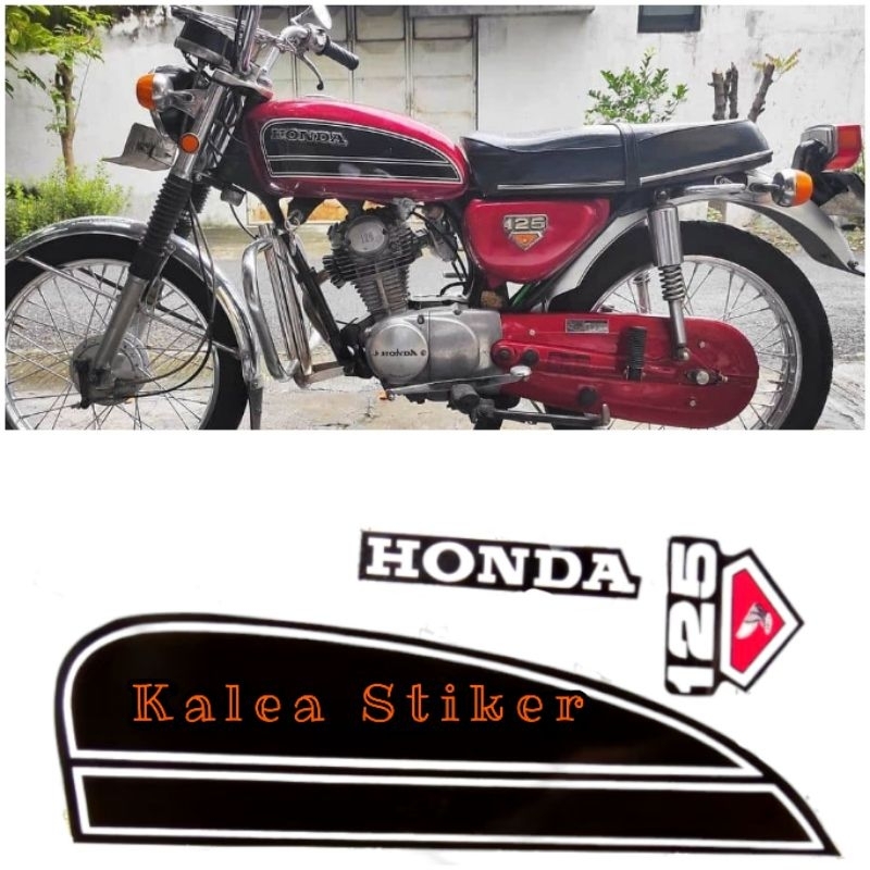 Stiker Motor Honda CB 125 H CB 100 CB GELATIK  HITAM