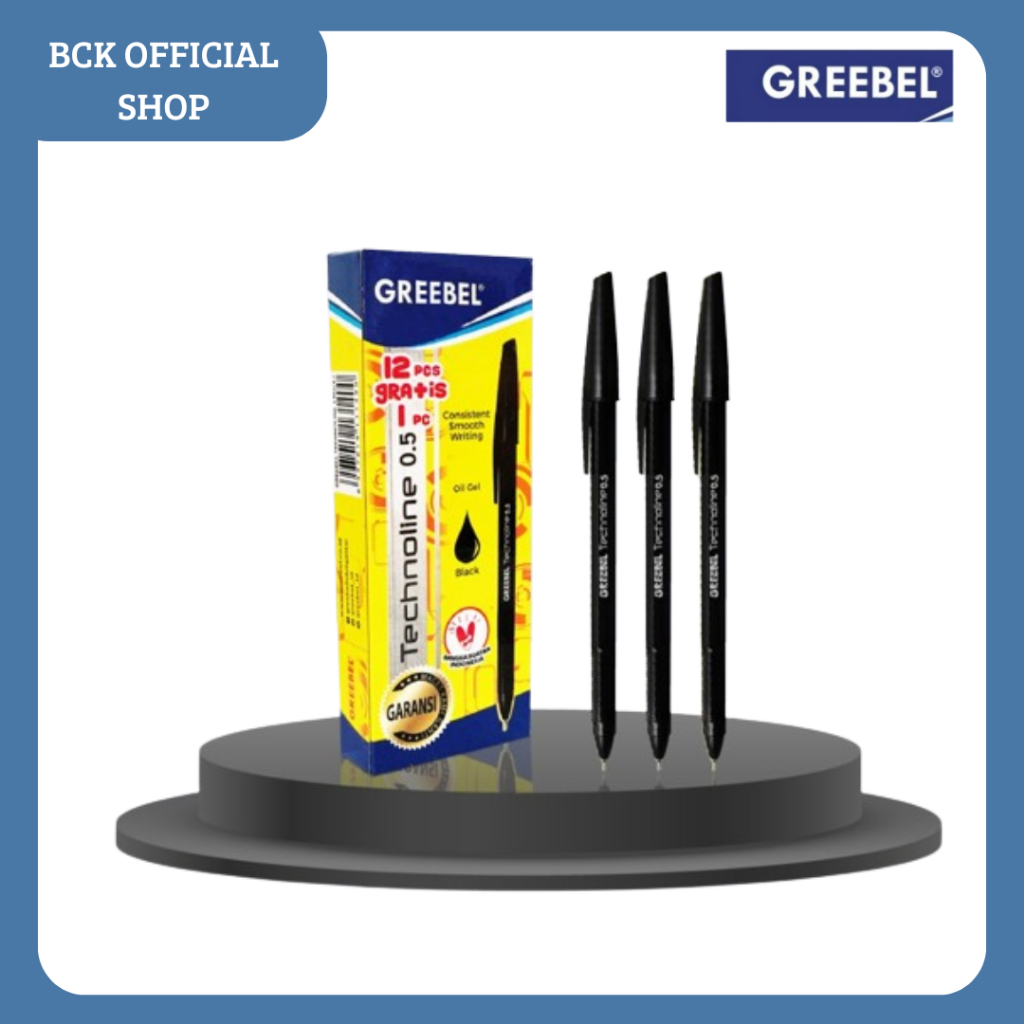 

Ball Pen Greebel Technoline 0.5 mm - Black (1 pack = 12+1 pcs)