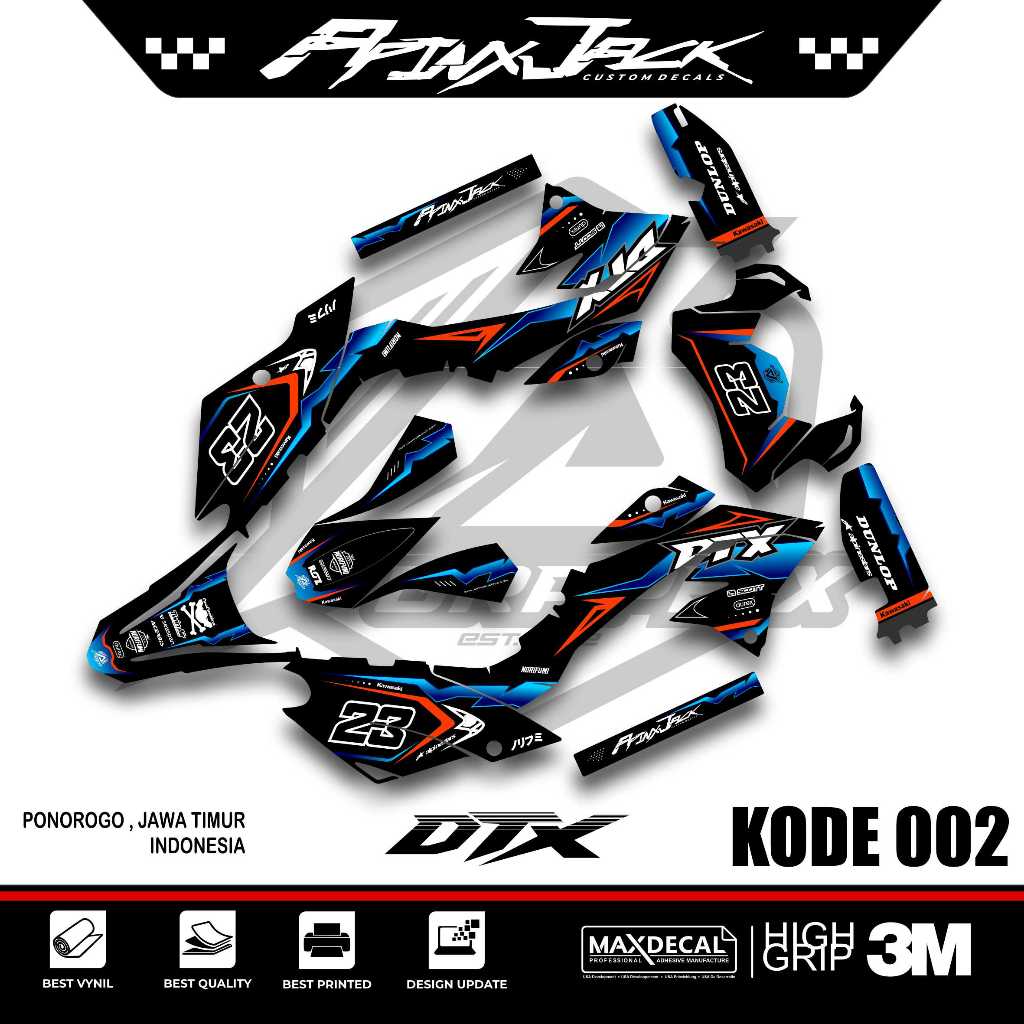 DECAL STICKER DTRACKER KODE 002 / DECAL DTRACKER KEREN