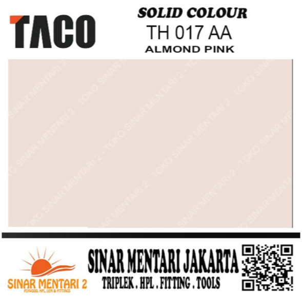 TACO HPL SOLID COLOUR TH 017 AA ALMOND PINK