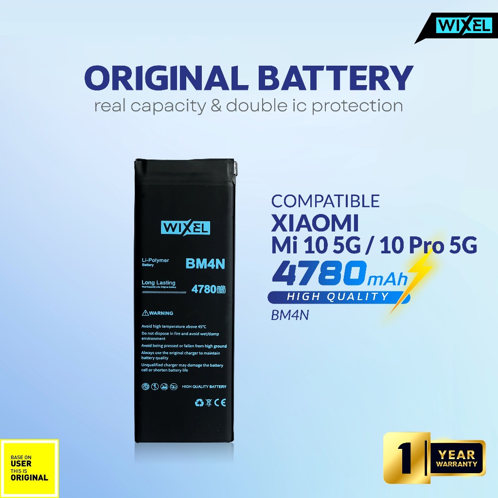 WIXEL Baterai BM4N XiaoMi Mi 10 5G Mi10 Pro Batre Batrai Battery Original Ori HP Handphone BM 4N Dou