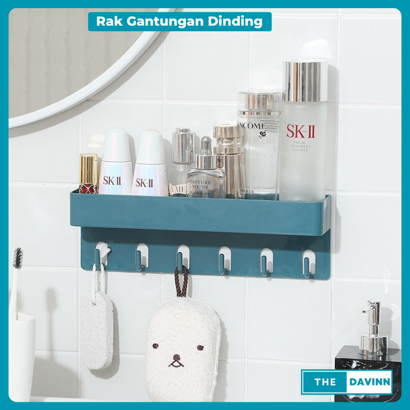 Rak Dinding gantung Plastik Tempel  Rak Dinding Bumbu Dapur Rak Dinding Kamar Mandi Gantungan