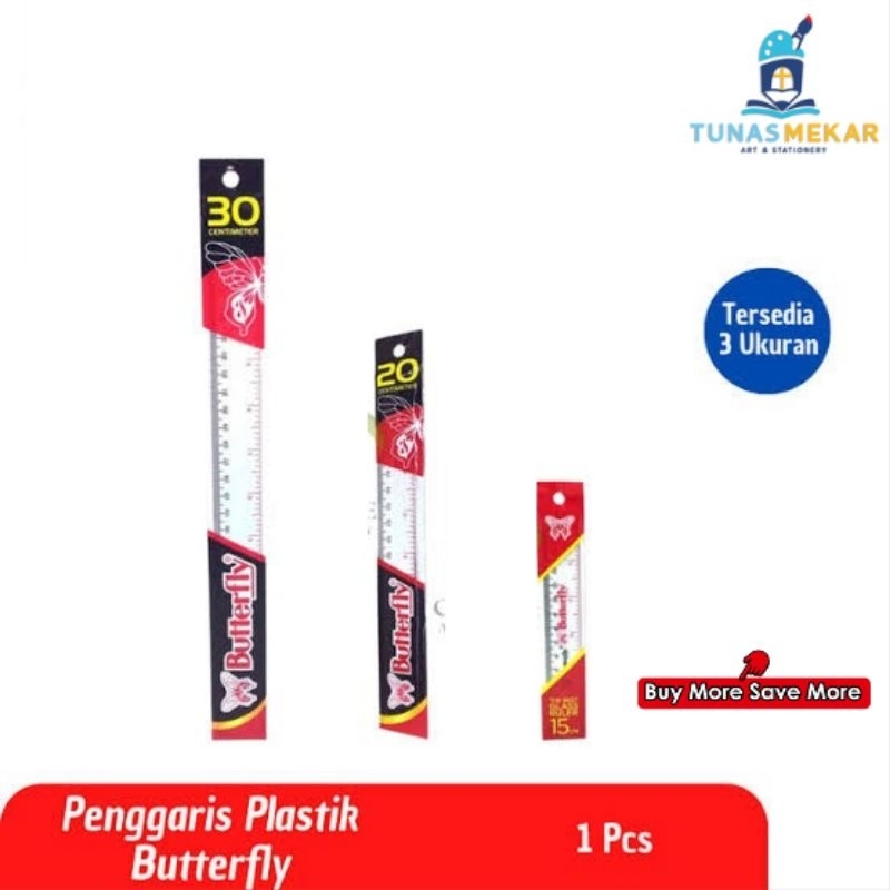 

Penggaris Plastik Butterfly All Size