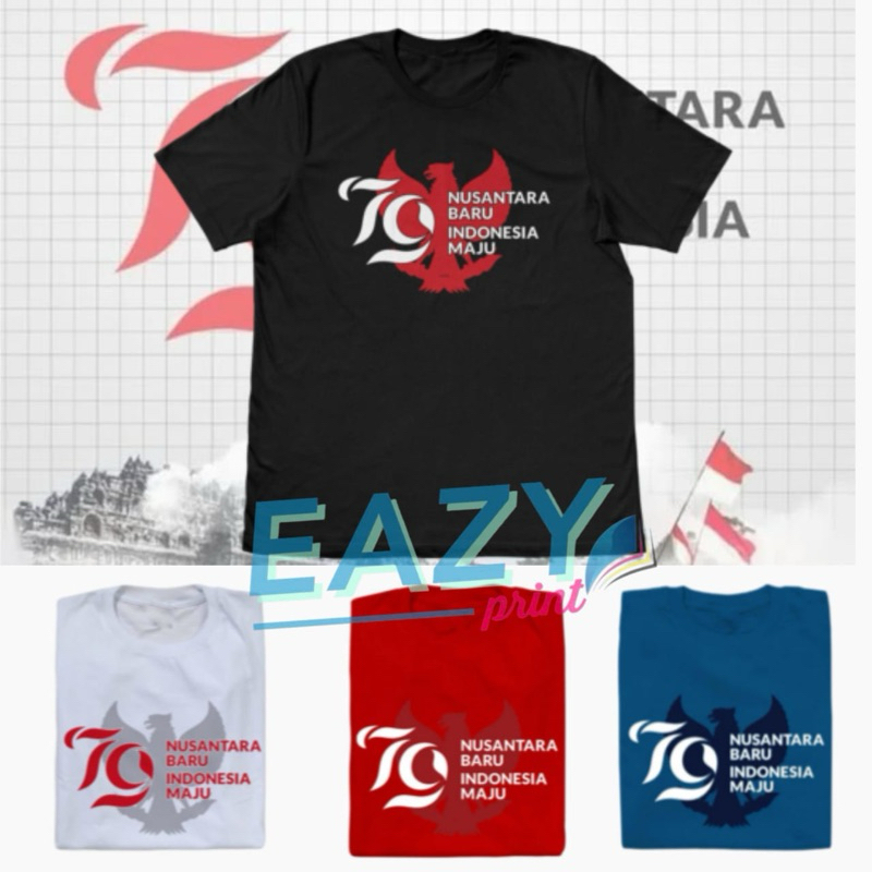 KAOS TSHIRT INDONESIA 79 GARUDA BAJU SERAGAM PANITIA HUT RI LOMBA 17AN KEMERDEKAAN KANTOR SEKOLAH KE
