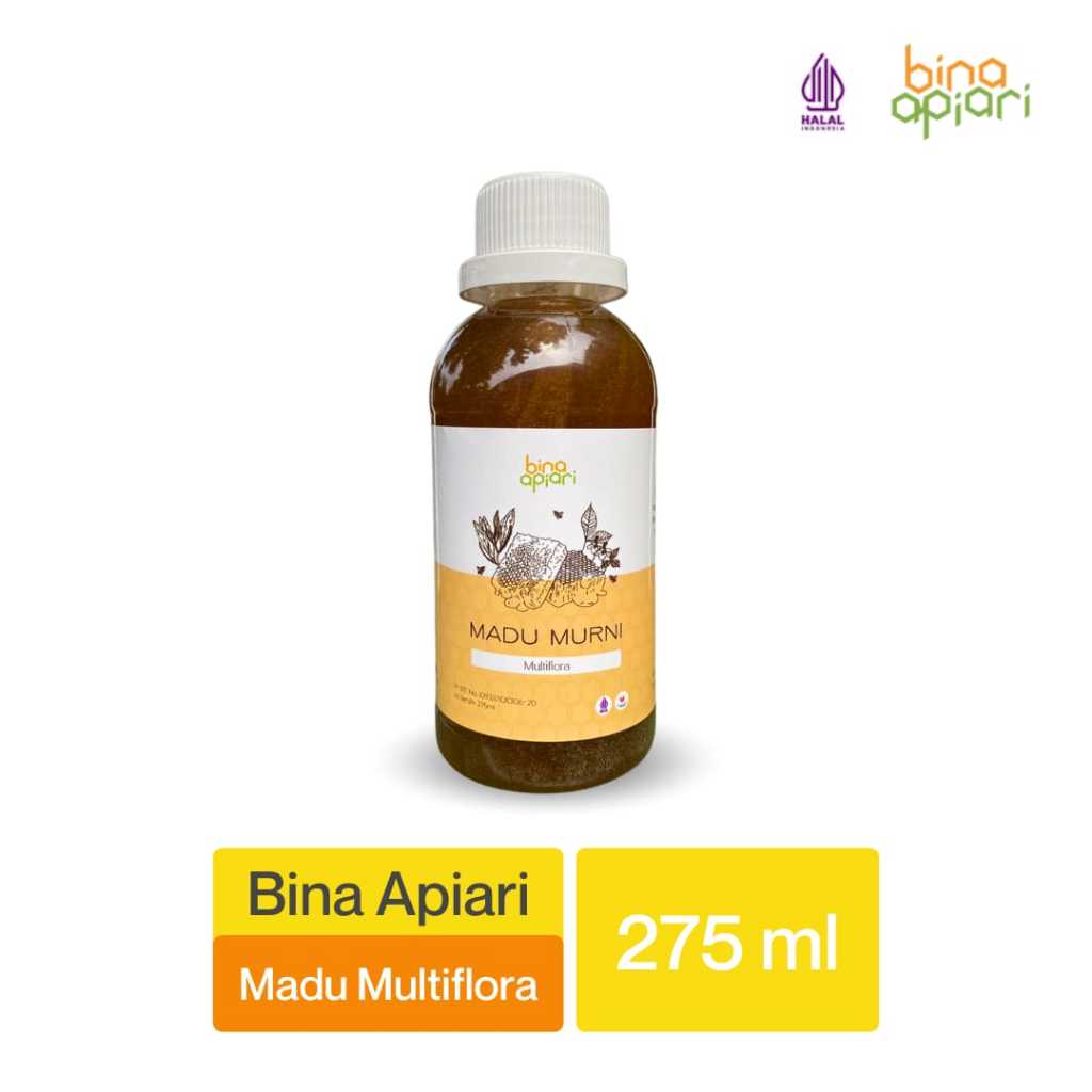 

Bina Apiari Madu Multiflora 275ml Madu Murni Asli Lebah Ternak Apis mellifera