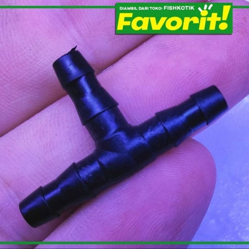 Sambungan Selang Aerator T dng Gerigi utk Aquarium Ikan Hias Aquascape
