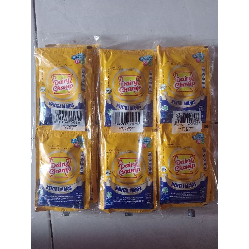 

dairy champ susu sachet kental 6 pcs,