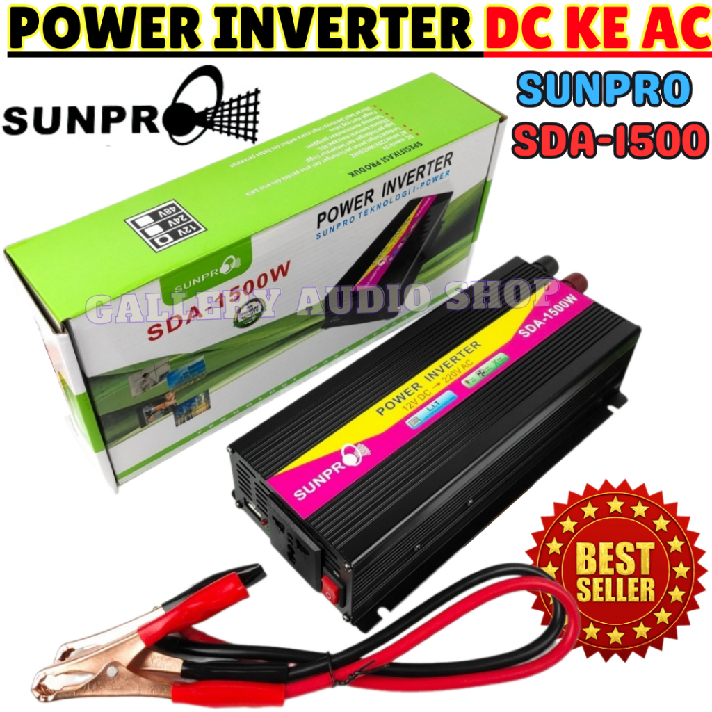 Inverter Power DC To AC 1500 Watt SUNPRO SDA-1500 With USB 5V / Power Inverter 1500 Watt | Power Inv