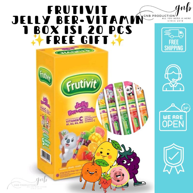 

FRUTIVIT JELLY BER-VITAMIN 1 BOX ISI 20 PCS