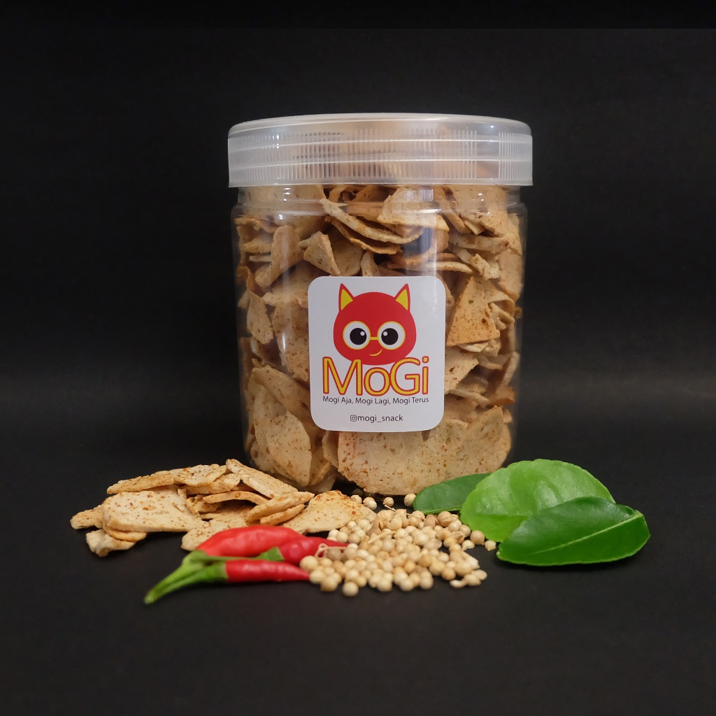 

Mogi snack keripik baso basreng daun jeruk pedas 200 gr