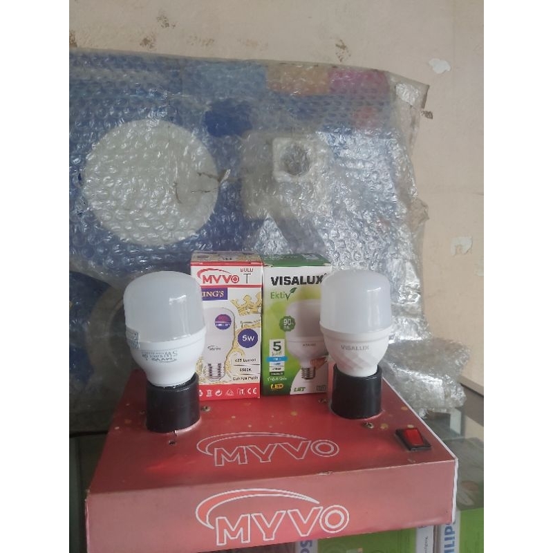 MYVO & VISALUX 5 WATT LAMPU LED MURAH 425 & 450 LUMEN COOL DAYLIGHT 6500 K HEMAT ENERGI