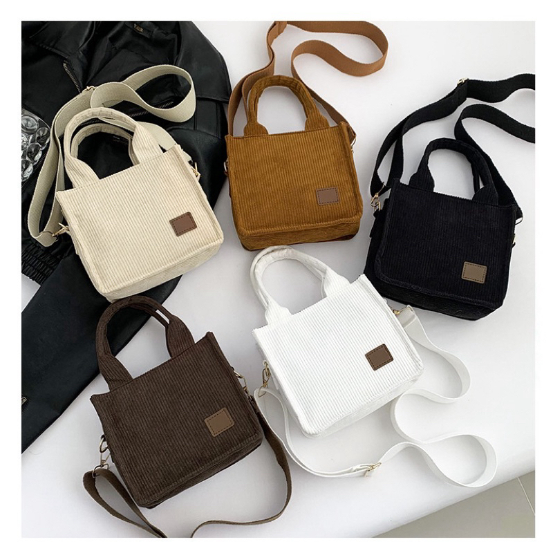 TAS SELEMPANG HANDBAG SHOULDER BAG CORDUROY WANITA KOREA/TAS SELEMPANG AESTHETIC CORDUROY KOREA