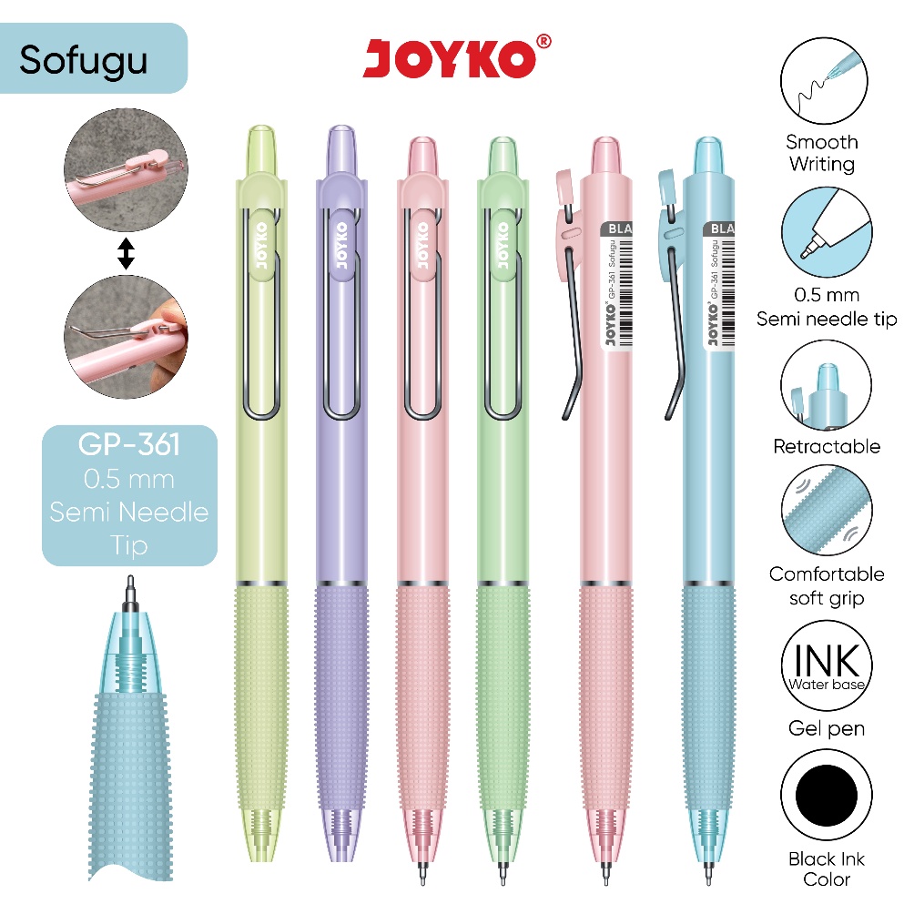 

Gel Pen Pulpen Pena Joyko GP361 Sofugu Gel 5 mm KODE F1P4