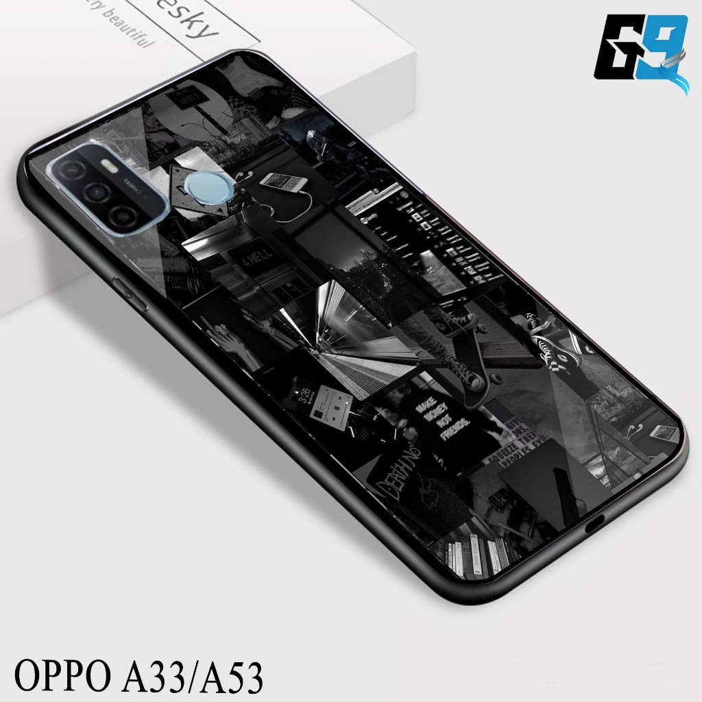 Case Oppo A33/A53 [ BlackAesthetic 01 ] Aneka casing, case, kondom hp, custom case, case aesthetic c