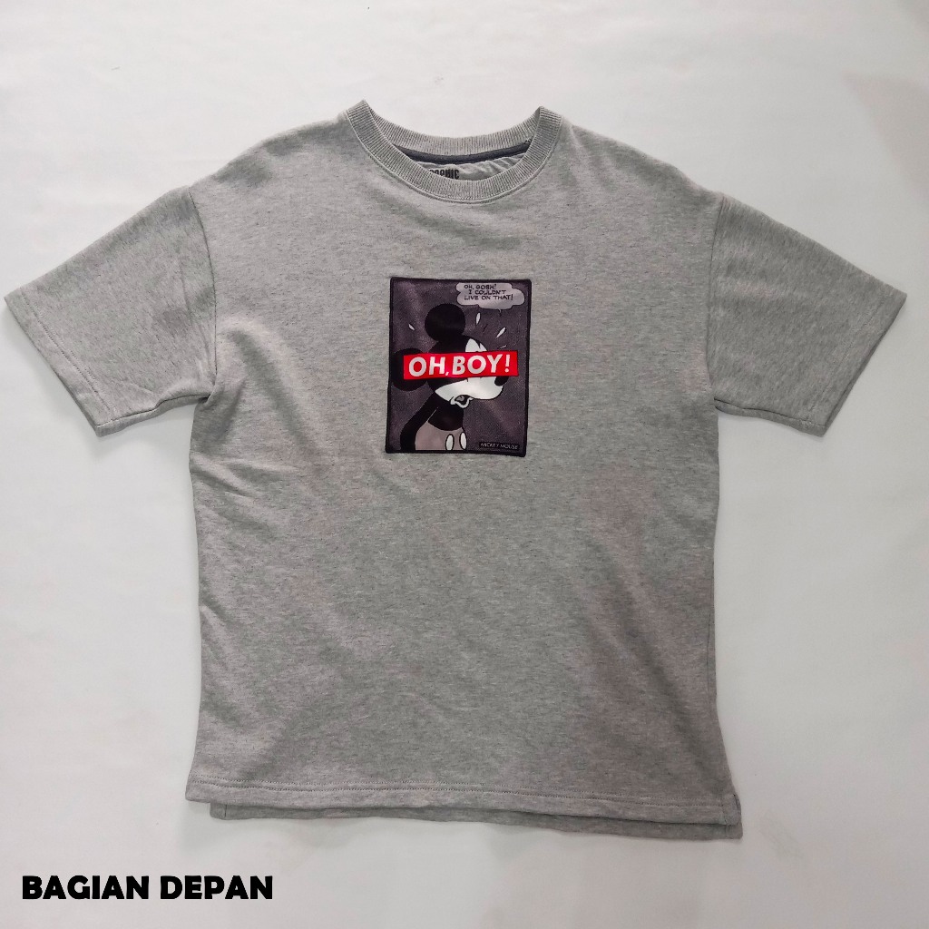 Kaos Mickey Mouse Oh Boy! Graphic Tee Grey | T-Shirt SPAO Value Size M