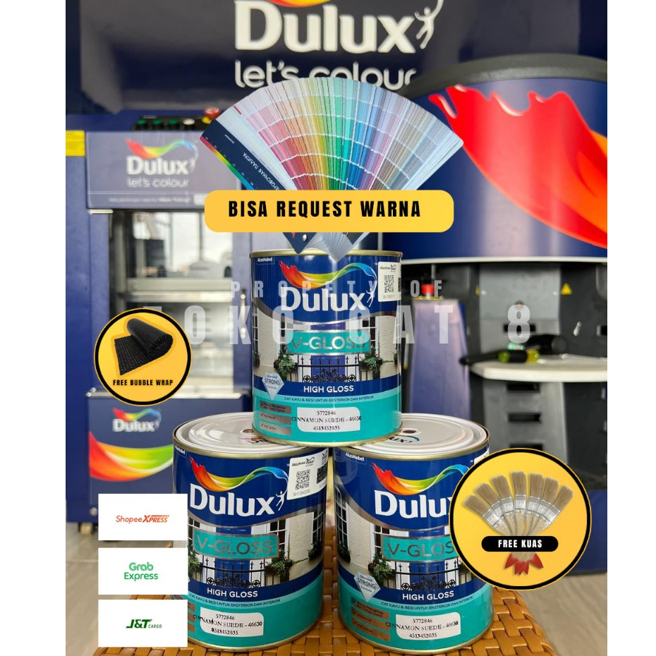 CAT KAYU DAN BESI DULUX V GLOSS HI GLOSS 1 KG