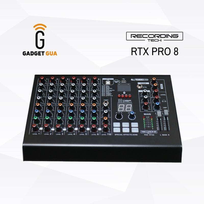 AUDIO MIXER STEREO RECORDING TECH PRO RTX 8 PROFESSIONAL