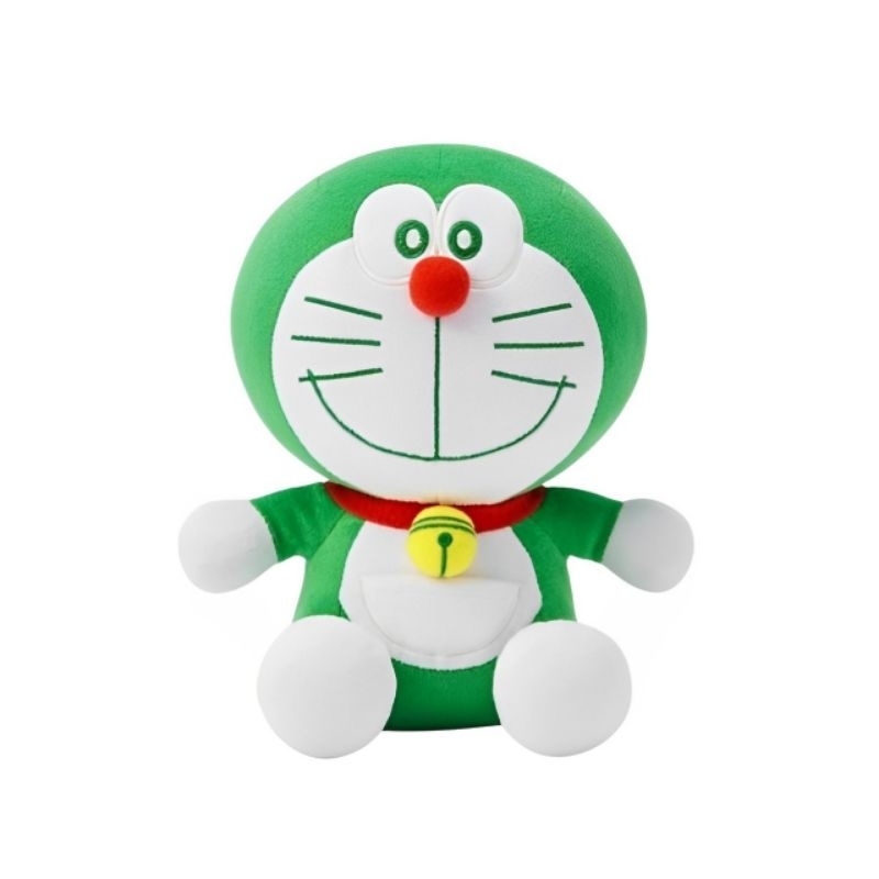 UNIQLO x DORAEMON Boneka Doraemon Sustainability Hijau Bahan Velboa