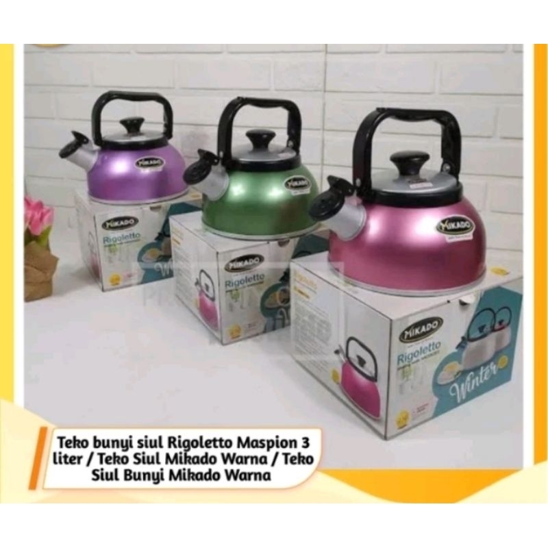Teko Siul Bunyi Maspion Mikado 3 Liter Ceret Masak Air Panas