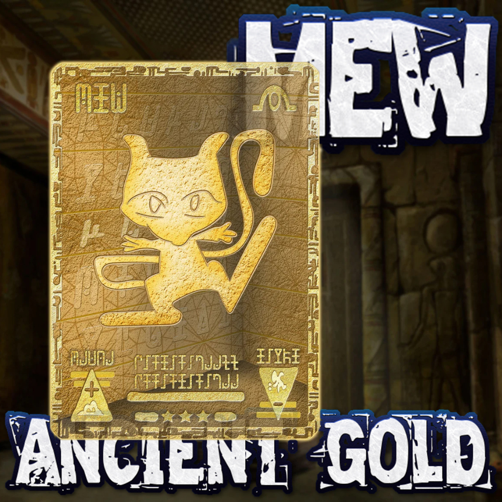 KARTU POKEMON TCG HOLOGRAM ENGLISH VERSION FULL ART - MEW ANCIENT GOLD