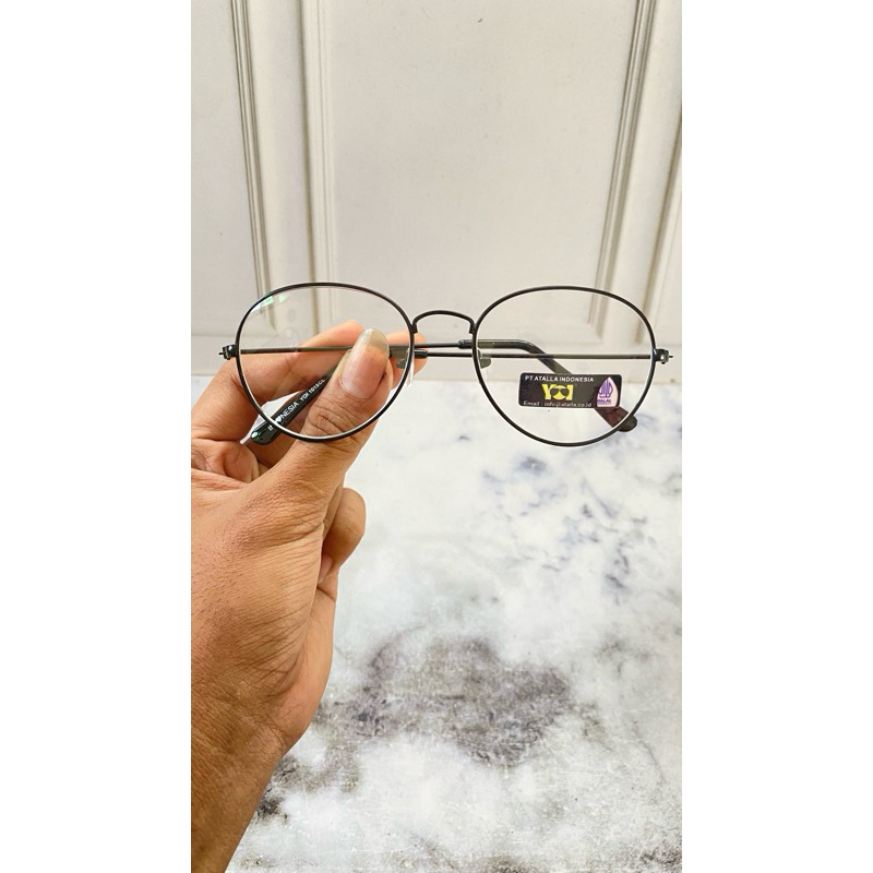 KACAMATA FRAME BESI KACA PUTIH PRIA DAN WANITA FASHION KOREA STYLE